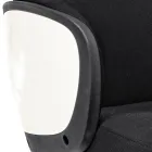 Verstelbare draaibare bureaustoel in staal en polyester - Luigio Viadurini