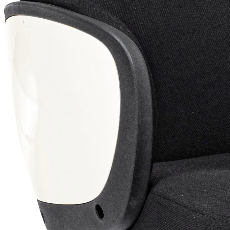 Verstelbare draaibare bureaustoel in staal en polyester - Luigio Viadurini