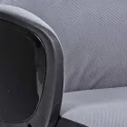 Verstelbare draaibare bureaustoel in staal en polyester - Luigio Viadurini