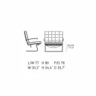 Lederen bureaufauteuil met stalen structuur Made in Italy - Speranza Viadurini