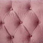 Klassieke design fauteuil in hout en grijs of roze fluwelen effect - Sanny Viadurini