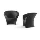 Outdoor design fauteuil in mat of gelakt polyethyleen Made in Italy - Conda Viadurini