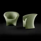 Outdoor design fauteuil in mat of gelakt polyethyleen Made in Italy - Conda Viadurini