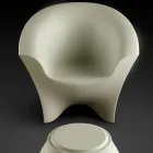 Outdoor design fauteuil in mat of gelakt polyethyleen Made in Italy - Conda Viadurini