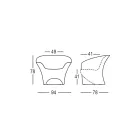 Outdoor design fauteuil in mat of gelakt polyethyleen Made in Italy - Conda Viadurini