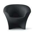 Design fauteuil voor buiten in mat of gelakt polyethyleen Made in Italy - Conda