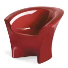 Outdoor design fauteuil in mat of gelakt polyethyleen Made in Italy - Conda Viadurini