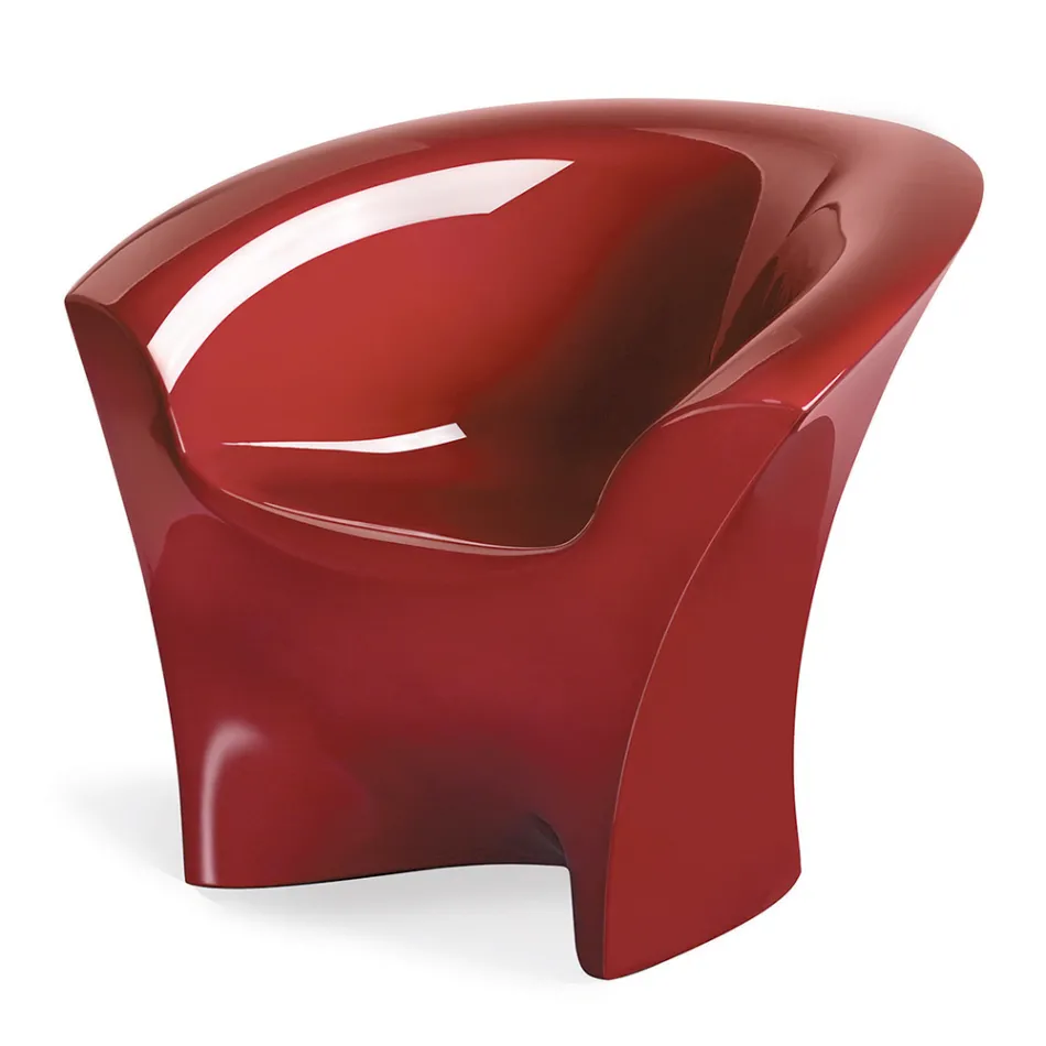 Outdoor design fauteuil in mat of gelakt polyethyleen Made in Italy - Conda Viadurini