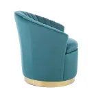 Elegante design fauteuil luxe woonkamer in staal en fluweel - Courtney Viadurini