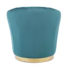 Elegante design fauteuil luxe woonkamer in staal en fluweel - Courtney Viadurini