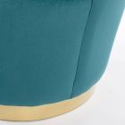Elegante design fauteuil luxe woonkamer in staal en fluweel - Courtney Viadurini