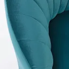 Elegante design fauteuil luxe woonkamer in staal en fluweel - Courtney Viadurini