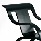 Design fauteuil in zwart multiplex of berken afwerking Made in Italy - Galatea Viadurini