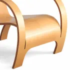 Design fauteuil in zwart multiplex of berken afwerking Made in Italy - Galatea Viadurini