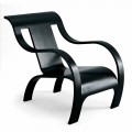 Design fauteuil in zwart multiplex of berken afwerking Made in Italy - Galatea