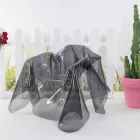 Leunstoel modern design gerookte Plexiglas Parijs, made in Italy Viadurini