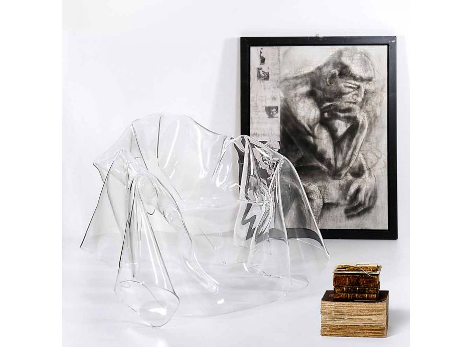 Leunstoel modern design plexiglas Parijs, made in Italy Viadurini