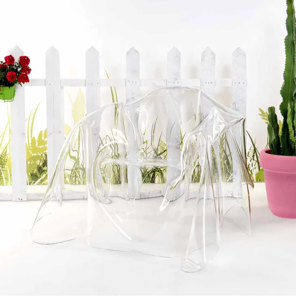 Leunstoel modern design plexiglas Parijs, made in Italy Viadurini