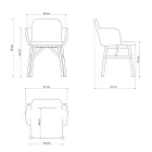 Hoge kwaliteit fauteuil met fluwelen of stoffen zitting, gemaakt in Italië - Molde Viadurini
