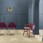 Hoge kwaliteit fauteuil met fluwelen of stoffen zitting, gemaakt in Italië - Molde Viadurini