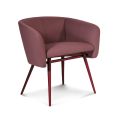 Hoge kwaliteit stoffen fauteuil met metalen onderstel Made in Italy - Bergen