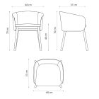 Fluwelen fauteuil van hoge kwaliteit met onderstel van beukenhout Gemaakt in Italië - Bergen Viadurini