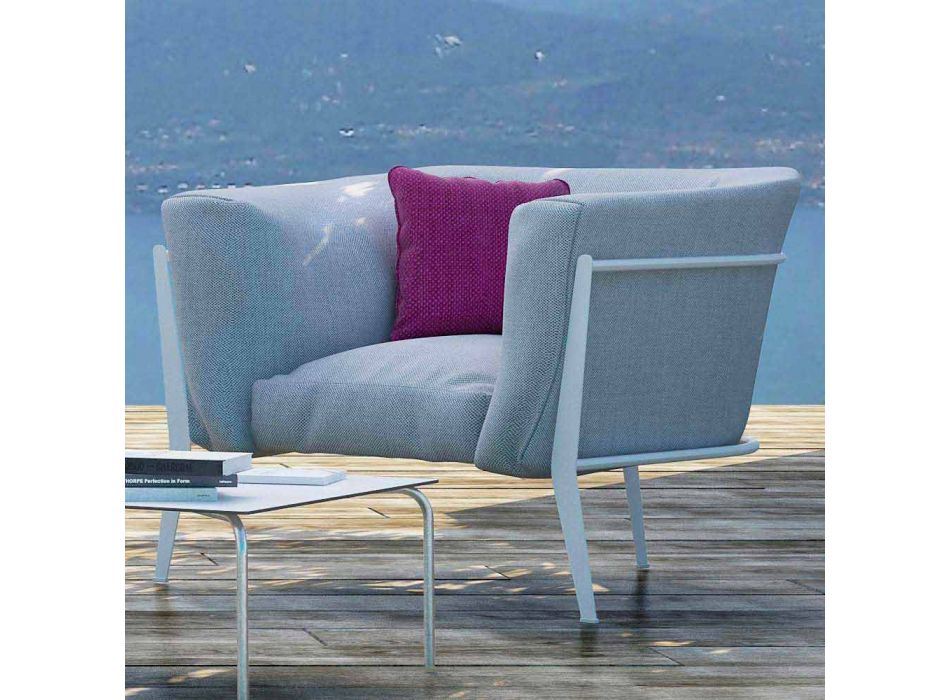 Modern en gemaakt in Italië design fauteuil voor buiten of binnen - Carminio1 Viadurini