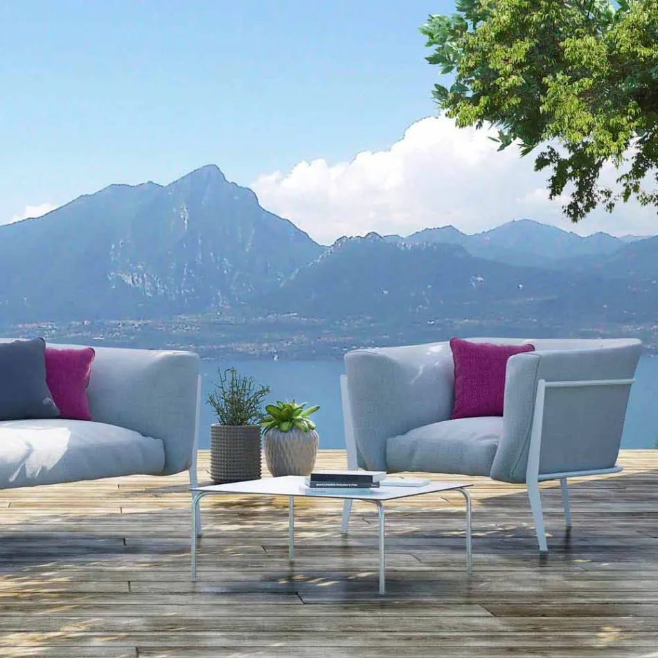 Modern en gemaakt in Italië design fauteuil voor buiten of binnen - Carminio1 Viadurini