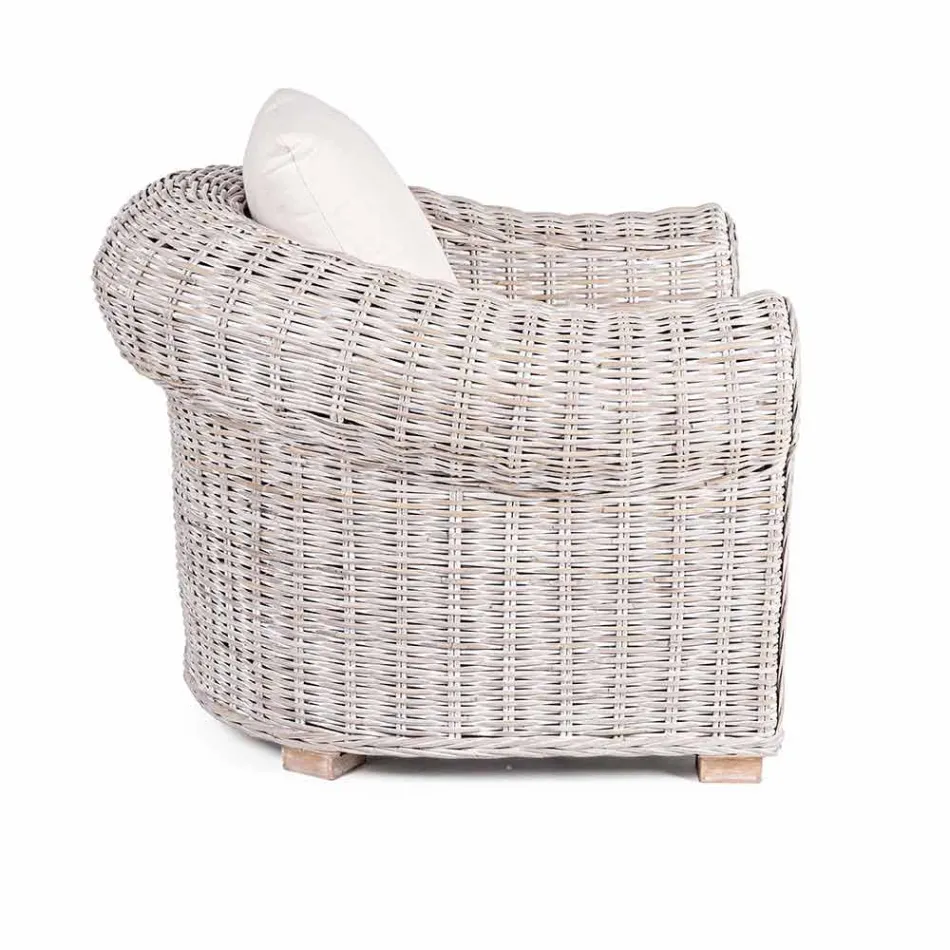 Homemotion rotan luxe design fauteuil voor binnen / buiten - Francioso Viadurini