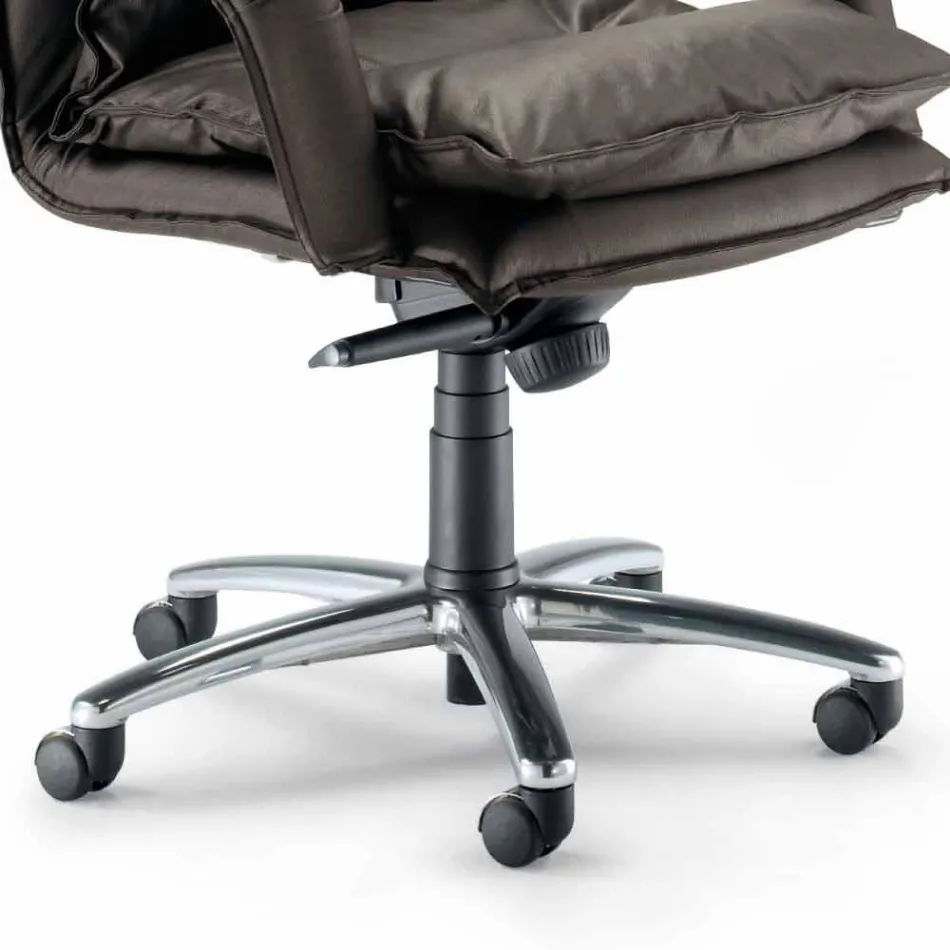 Directionele designlederen fauteuil gemaakt in Italië Gemma Viadurini