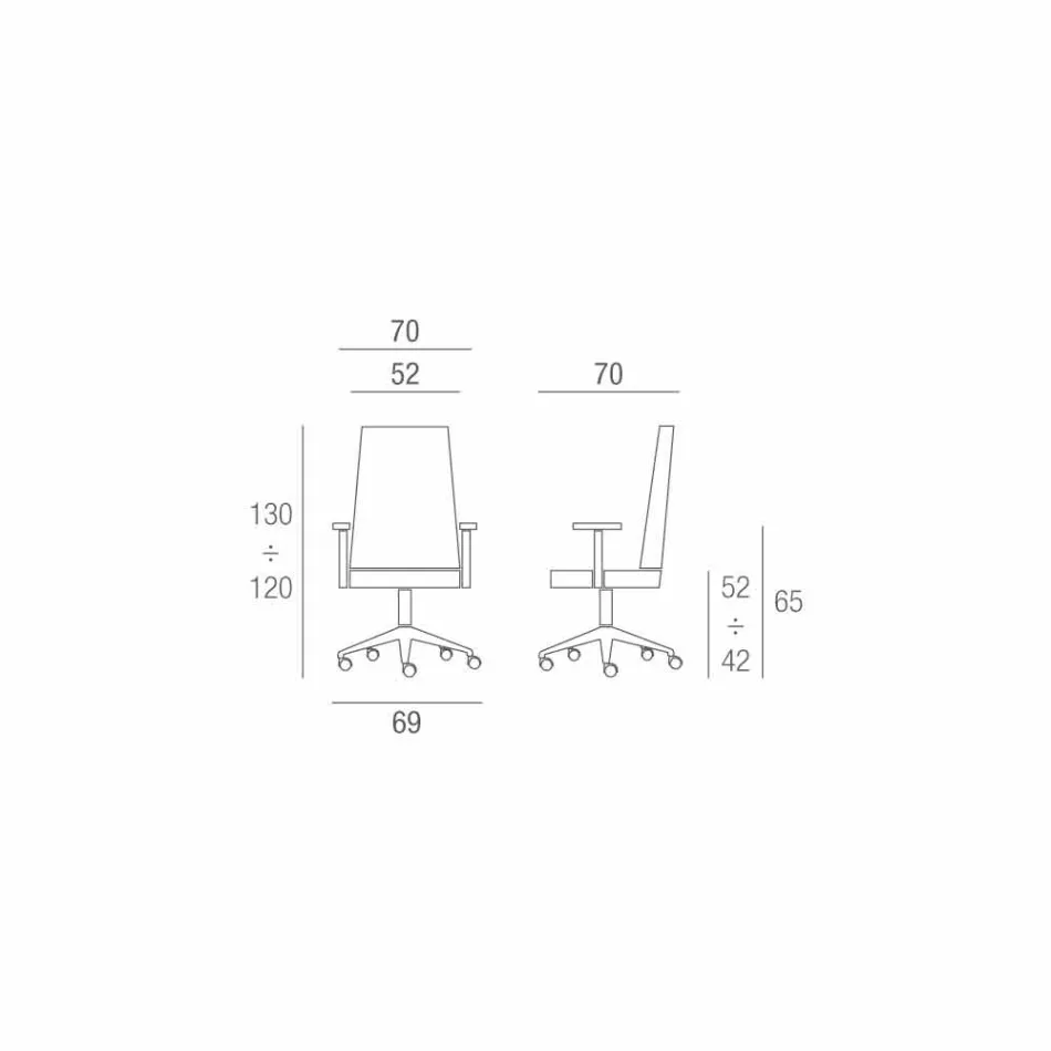 Directionele designlederen fauteuil gemaakt in Italië Gemma Viadurini