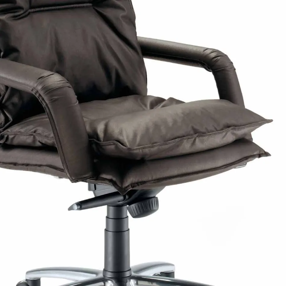 Directionele designlederen fauteuil gemaakt in Italië Gemma Viadurini