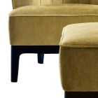 Design fauteuil in gewatteerde stof Grilli Kipling gemaakt in Italië Viadurini