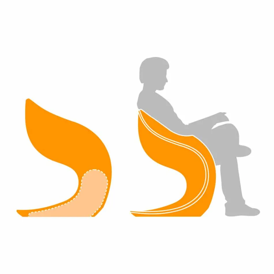 Interne of externe designfauteuil in wit polyethyleen - Petra van Myyour Viadurini