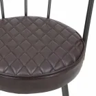 Design fauteuil in industriële stijl in ijzer en eco-leer - Pinny Viadurini