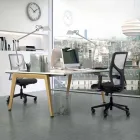 Executive high-back office fauteuil gemaakt in Italië Amelie Viadurini