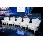 Gekleurde elegante fauteuil Slide Queen Of Love polyethyleen gemaakt in Italië Viadurini