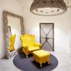 Gekleurde elegante fauteuil Slide Queen Of Love polyethyleen gemaakt in Italië Viadurini