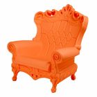 Gekleurde elegante fauteuil Slide Queen Of Love polyethyleen gemaakt in Italië Viadurini