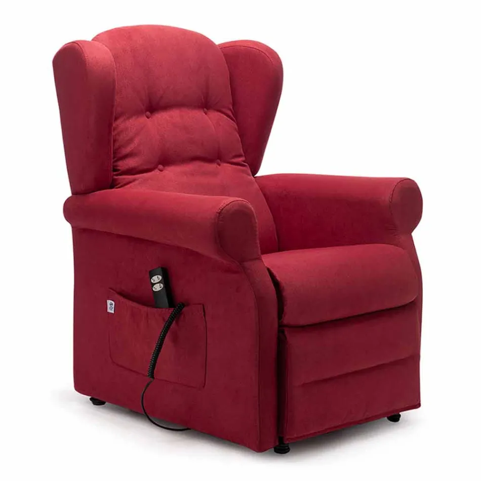 Elektrische fauteuil met lift & relax-functies met 2 motoren Made in Italy - Marlene Viadurini