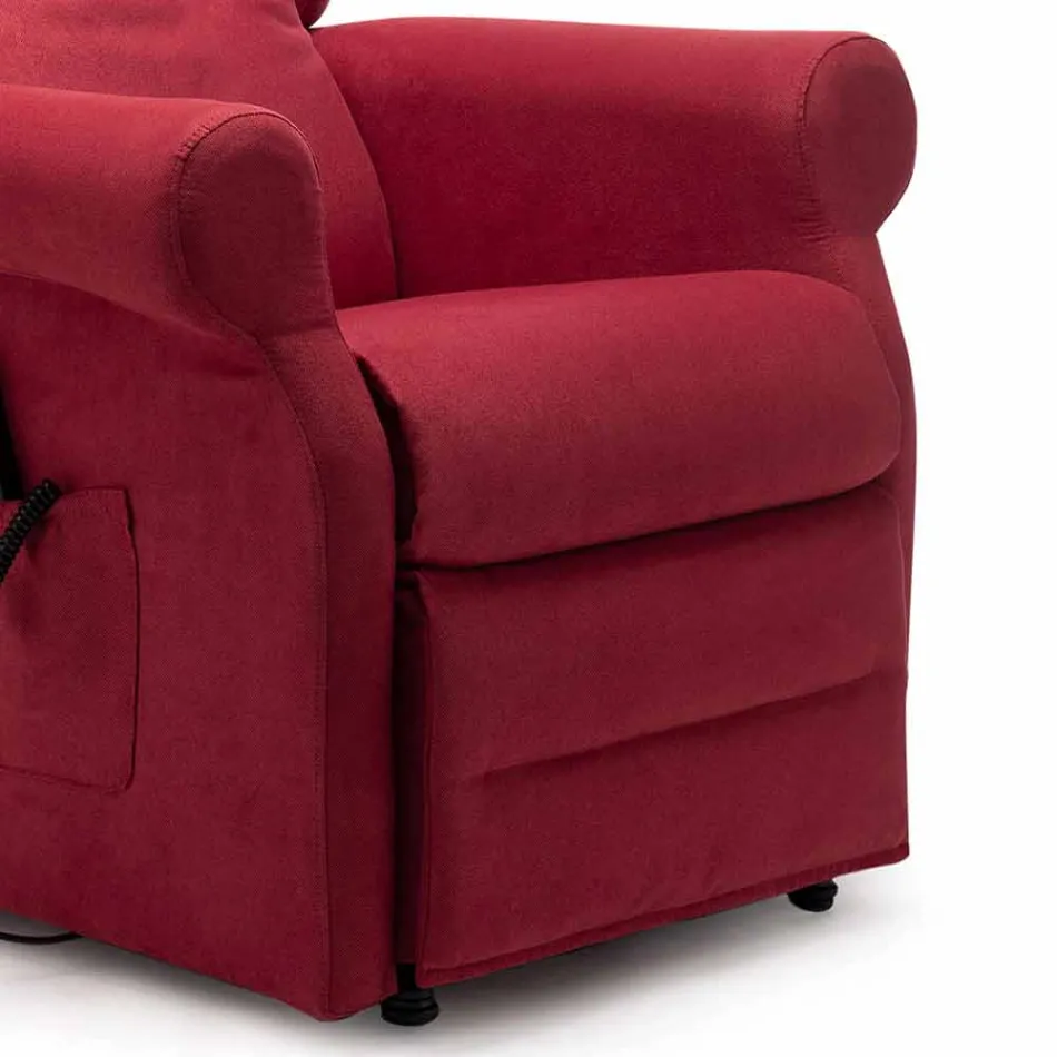 Elektrische fauteuil met lift & relax-functies met 2 motoren Made in Italy - Marlene Viadurini