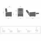 Elektrische fauteuil met lift & relax-functies met 2 motoren Made in Italy - Marlene Viadurini