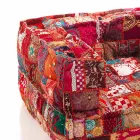Etnische lounge fauteuil in patchworkstof en fluweel - vezel Viadurini