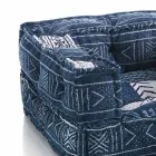 Etnische lounge fauteuil in patchworkstof en fluweel - vezel Viadurini