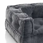 Etnische lounge fauteuil in patchworkstof en fluweel - vezel Viadurini