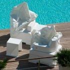 Drijvende leunstoel Trona wit ontwerp Luxe, made in Italy Viadurini