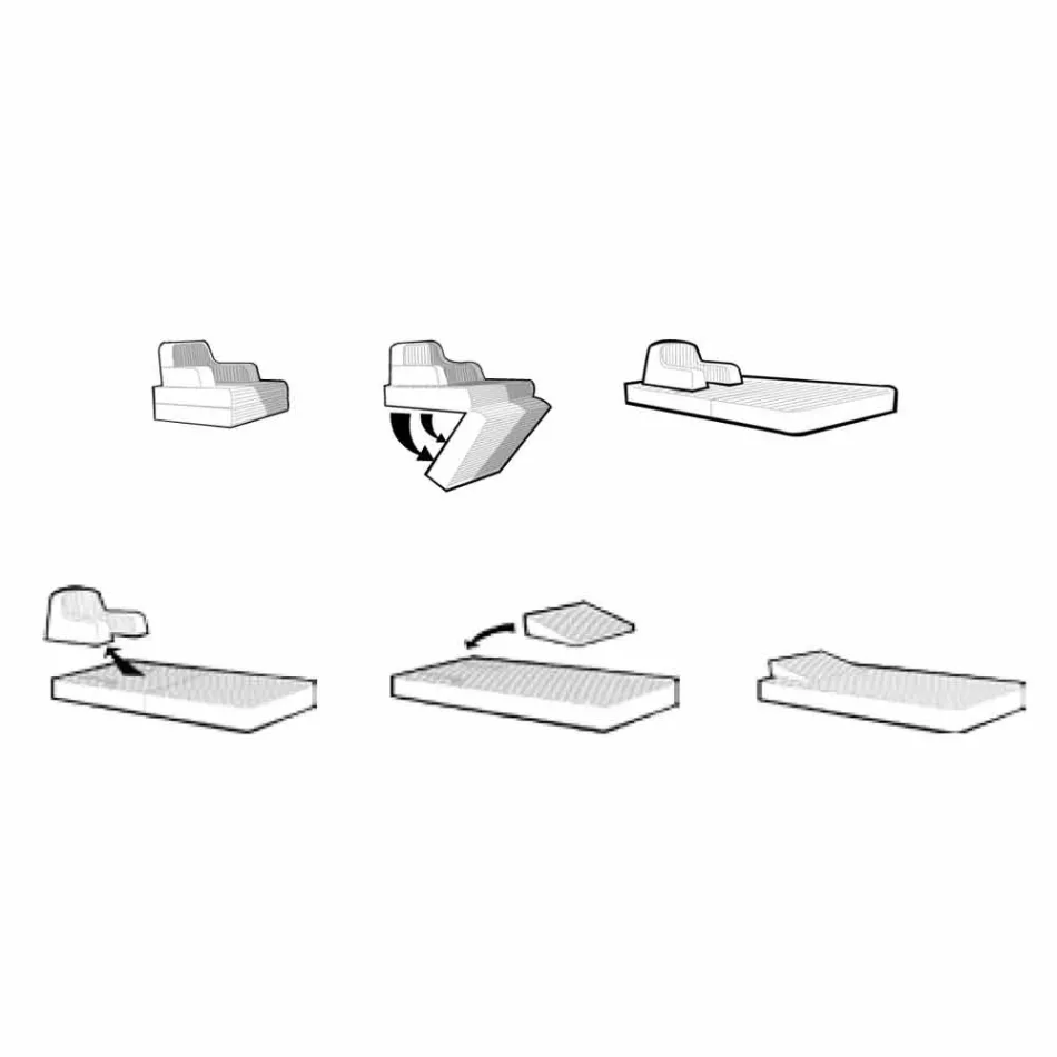 Drijvende leunstoel Trona wit ontwerp Luxe, made in Italy Viadurini