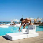 Drijvende leunstoel Trona wit ontwerp Luxe, made in Italy Viadurini