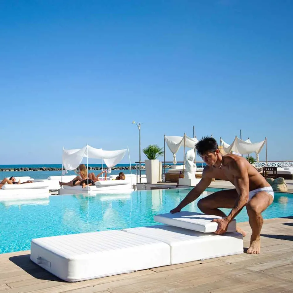 Drijvende leunstoel Trona wit ontwerp Luxe, made in Italy Viadurini