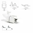 Fauteuil Cassia met dubbele motor, modern design gemaakt in Italië Viadurini